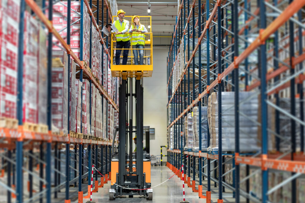 materials handling professionals in a MEWP basket with a checklist discussing what equipment LOLER is relevant to